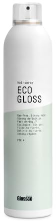 GLOSSCO PROFESSIONAL - Laca sin Gas Ecogloss, 300 ml, Fijación Nivel 4, Fijación y Definición Fuerte, Secado Rápido, Acabado Natural, No Deja Residuos, Ideal para Todo Tipo de Cabellos, Ecológica