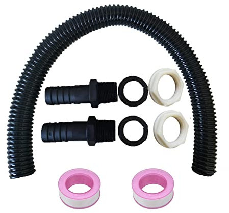 Water Butt Connector Pipe Link Kit for Rain Water Storage Tanks,25mm Flexible Water Butt Connection Hose Pipe,for Joining 2 Water Storage Tanks,Rain Barrels,Water Tanks Together