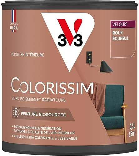 V33 Peinture multi-supports Colorissim® Roux écureuil Velours 0,5L
