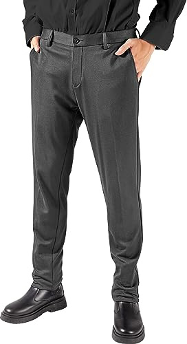 RE&X JEANS COUTURE Herrbyxor Eleganta Fleece Byxor Premium Fleece Byxor Herr Erbjudande Formella Tillfällen Dating, L, 40