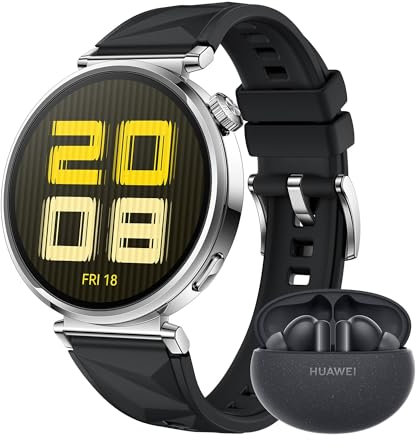 HUAWEI Watch GT 5 41mm Smartwatch + FreeBuds 5i Negro, Silueta con Diseño Sofisticado, Nueva Experiencia Running y Ciclismo, Seguimiento de Salud, 14 Días de Duración, iOS & Android, Negro