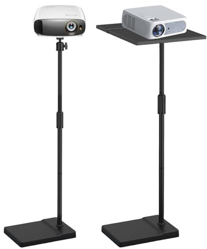 Beamer Ständer mit Paletten Projektorständer Projektorhalterung Projektor Metallhalter, Notenständer Laptop Bodenständer Laptop Notebook DJ Equipment Stativ Halter,Höhenverstellbar&360° Drehbar (B)