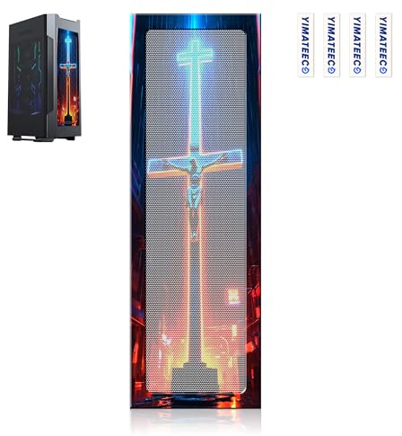 YIMATEECO 360mm Staubfilter PC Lüfterabdeckungen für Computergehäuse Kühlerlüfter, 360 x 120mm PC Lüfter Staubfilter Staubschutzgitter mit Magnetrahmen (UV Cross Typ, PVC 50 Maschen, 1PC, Schwarz)