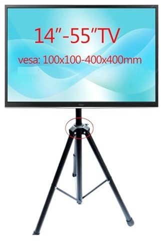 Soporte Universal Ajustable For TV DLS-12MT For Televisores LCD De 14 A 55, con Inclinación Y Trípode Suelo, VESA 400x400 300x300