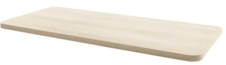 Tablakala Tablero de Madera para Mesa, 140x70cm y Espesor 3cm, Acabado Roble Claro, Esquinas Redondeadas