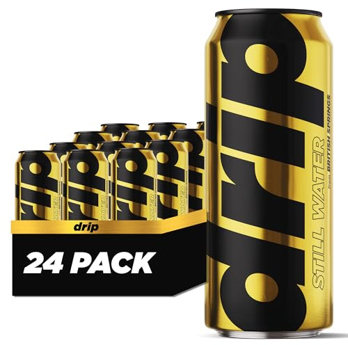Drip Spring Still Water Multipack (24 Cans x 500ml) | Canned Water from British Springs | Naturally Filtered with Minerals & Electrolytes | Plastic-Free Aluminium Cans