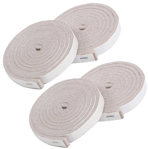 Furniture Felt Pads - 4 Piece Chair Leg Floor Protectors. Felt Pads for Furniture Feet - 4 x Furniture Pads 1.27cm x 1.52m.Ideal Floor Protector Pads. Felt Pads for Hard Surfaces