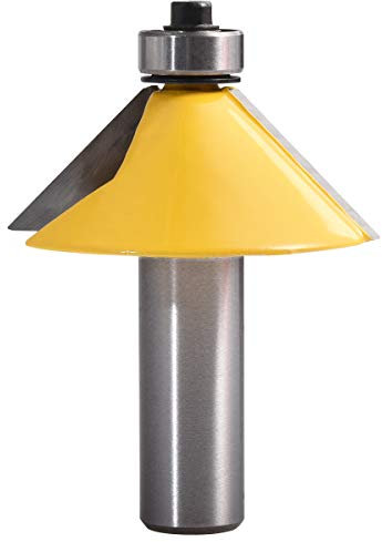 KATUR 45-Grad-Fasen- und Kantenfräser, Hartmetall-Fasenfräser mit 1/2 Zoll Schaft, Holzbearbeitungsfräser (1/2 Schaft 45-Grad)