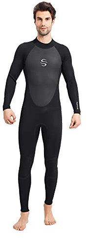 PAWHITS 3mm Herren Premium Neopren Neoprenanzug Thermische Langarm Neoprenanzüge in voller Länge zum Tauchen Surfen
