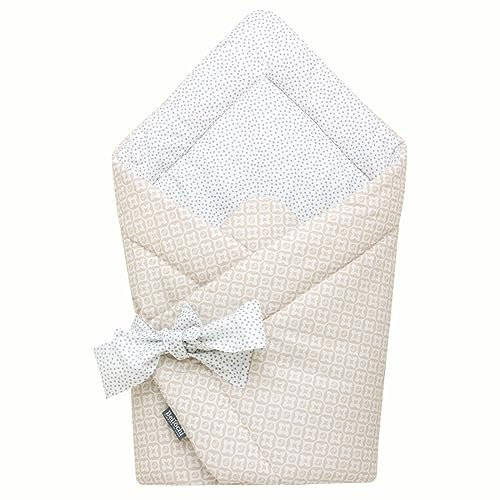Bellochi Copertina Avvolgente Neonato - Universale Sacco Neonato per Ovetto Carrozzina Gondola Seggiolino Auto - 100% Cotone Antialergico - (Beige Dots)