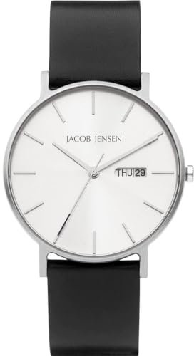 Jacob Jensen Herrenuhr Quarz Schwarz/Silberfarben 160