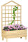 Outsunny Wooden Planters with Trellis for Vine Climbing, Raised Beds for Garden Patio, Outdoor Planter Box for Vegetables, Flowers, Herbs, Distressed Natural Tone