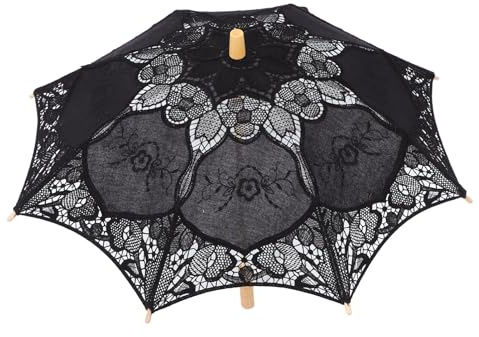 Abaodam Wedding Lace Parasol Umbrella Elegant Vintage Lace Photography Prop for Bridal Cosplay Romantic Wedding Decorations and Special Events