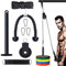 Kugooyi Kabelzug Fitness, Latzug Arm Krafttraining Bizeps Rücken Trainingsgerät DIY Latzugturm Zubehör für Sportgeräte Fitnessgeräte Umlenkrollen Krafttrainer(100''Nylon Trizepsseil)