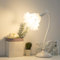 Blanco LáMpara De Escritorio,LáMparas De Forma De Flor Lamparas De Mesita De Noche,Lampara Mesita De Mesa Giratoria Para Dormitorios Sala De Estudio,50 Cm LáMpara De Luz Lectura Pantalla De Acrílico