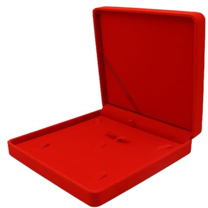 Ubric Smyckesförvaringsask i sammet smyckeset i sammet presentask för kvinnor halsband örhängen ring röd
