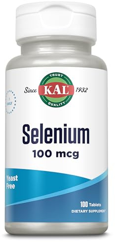 Kal 100 Mcg Selenium Yeast Free Tablets, 100 Count