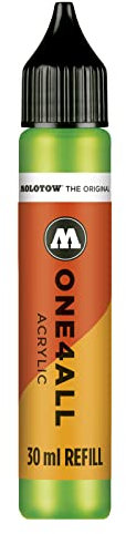 Molotow ONE4ALL Refill Acryl, Farbe 219 neon grün flourezierend 30 ml, Nachfülltinte für Permanentmarker