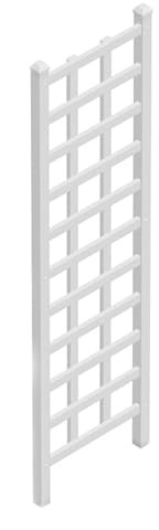 Dura-Trel Elmwood 22 by 75 Inch Indoor Outdoor Garden Trellis Plant Support for Vines and Climbing Plants, Flowers, and Vegetables, with Ground Anchors White