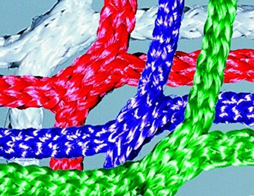 Huck Grevinga® Fußball-Tornetz 4 mm PP, 80/150, 2-farbig (blau-gelb, 200/200 Tortiefe)