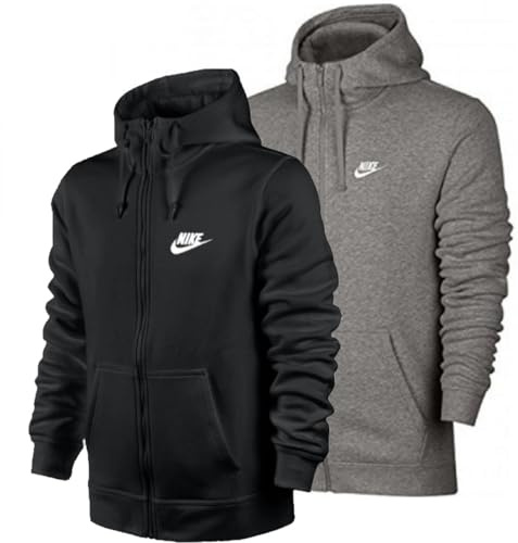 Nike Homme M Nsw Club Hoodie Fz Bb Veste, Noir (Black/White), XS EU