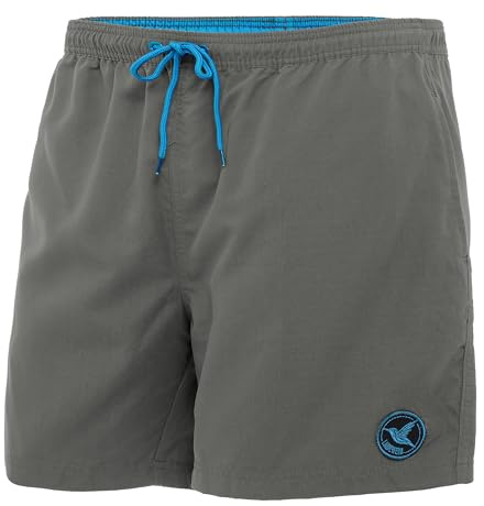 Ladeheid Bañador Hombre Natación Secado Rápido con Forro Interior de Malla, Pantalón Corto Deportivo con Bolsillos, Cintura Elástica y Cordón LA40-128 (Gris, 4XL)