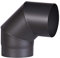 FIREFIX R180/BO Ofenrohrbogen aus 2 mm starken Stahl (Rauchrohr) in 180 mm Durchmesser, für Kaminöfen und Feuerstellen, Senotherm, schwarz, 90 Grad, ohne Reinigungstür