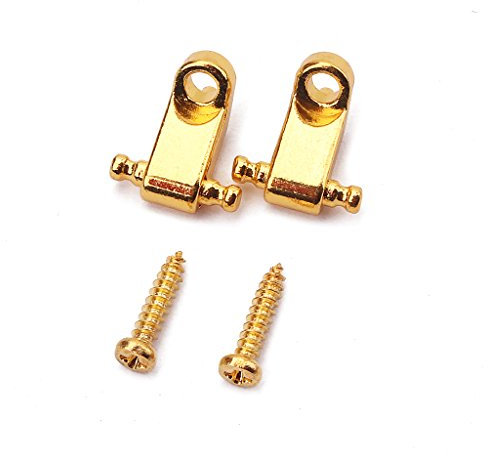 Alnicov Saitenhalter mit Schrauben für E-Gitarre, goldfarben, 2 Stück