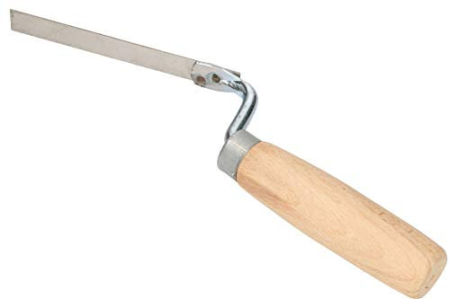 KOTARBAU® Paleta para juntas 14 mm, Paleta estrecha de albañilería, Acero inoxidable, Mango ergonómico de madera, Llana para trabajos de albañilería y alicatado, Paleta de albañil