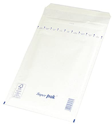 Buste autosigillanti foderate a bolle per ufficio, HK C13, 150 x 215 mm/170 x 225 mm, 100 pezzi, colore bianco, buste e accessori per spedizioni, tipo bolla