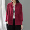 JIMINISO Damen Liziqi Chinesischer Stil Hanfu Mantel Tai Chi Kung Fu Tang Anzug Retro Qipao Cardigan Jacken Tops Orientalische Kleidung Hemd Bluse