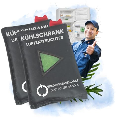 TronicXL Lot de 2 déshumidificateurs pour réfrigérateur - Coussin réutilisable - Accessoires - Stop condensation - Granulés compatibles avec AEG, Bosch, Miele