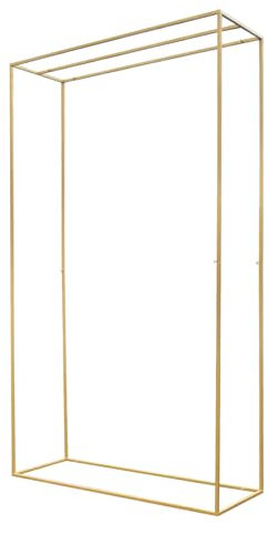 Cornice rettangolare in metallo, arco per matrimonio, arco per palloncini, fiori, sfondo per matrimonio, cornice decorativa, quadrato, decorazione dorata, 2,8 m