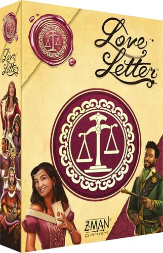 Asmodee - Love Letter - Jeu de Cartes Stratégique pour Adultes et Enfants dès 10 Ans - Jeu de Société Rapide - Prise de Risque & Déduction - 2 à 6 Joueurs - 15 Min - Version Française - Z-Man Games