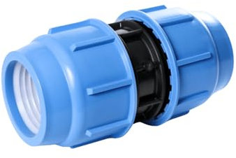 SAB Raccord de manchon Ø 16, raccords à compression BlueSeal 16 en PP, PN16, pour raccords de tuyauterie en polyéthylène, pour systèmes d'irrigation