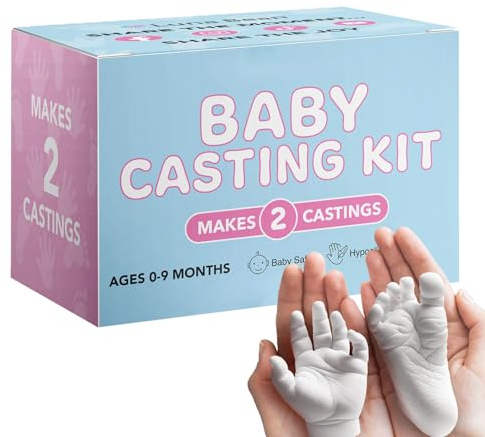 Kit de moldes de huellas de mano | Kit de huellas de bebé | Juego de fundición de huellas de recuerdo para padres, niños, niñas, familia, hogar, vacaciones, cumpleaños, maternidad, eventos, bautizo