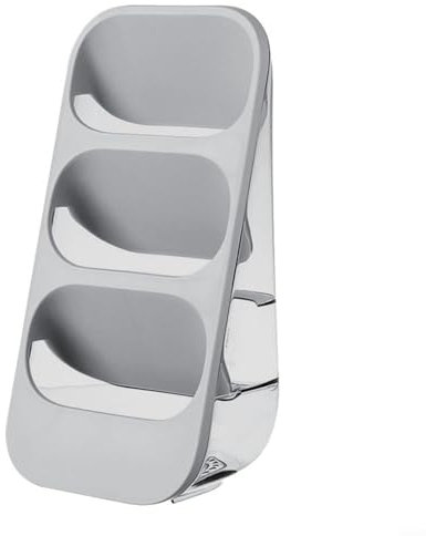 Porte-ustensiles, 3 niveaux de rangement pour couverts, cuillère, fourchette, boîte à épices, support vertical pour couverts de cuisine (gris de haute qualité)