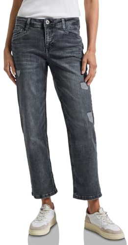 Street One 3716819 Jeans a Gamba Dritta, Soft Grey Washed, 29W x 28L Donna