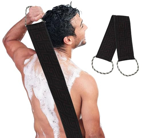 Back Scrubber for Shower, 32 Inches Back Scrubbers for Use in Shower with Handles, Double Sided Body Exfoliator Bath Tool to Scrub Your Body Deeply, Back Washers for Shower for Men & Women