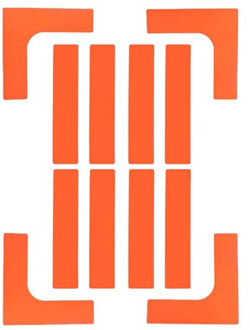 Court Line Marker Set,Court Lines Marking Kit Throw Down Markers | Anti-Slip Wind-Resistant Tennis Sports Throw Down Accessories for Outdoor Training Field Backyard School Park Lawn Driveway
