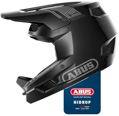 ABUS Casco de Descenso HiDrop – Casco Integral Certificado ASTM con Carcasa Exterior ABS para MTB: Downhill, Enduro y Bikepark, para Adultos y jóvenes