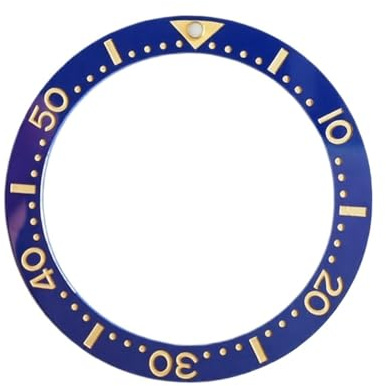 ROUHO 39,7mm Inserto Bisel Reloj Cerámica Reemplazo Anillo Pulido Incrustación Esfera Plana Cronómetro 31,5mm para Seiko-A6