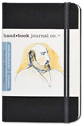Speedball Drawing Journal Book 3.5 x 5.5 Portrait Ivory Black, Art Sketch Paper For Pen, Ink, Pencil, Markers, For Adult, Kid