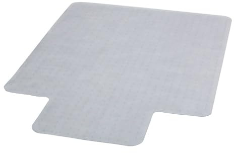 Flash Furniture Jackson 45'' x 53'' Low Pile Carpet Chair Mat with Lip with Studded Gripper Back and Scuff Resistant Textured Top