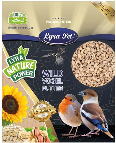 Lyra Pet® 10 kg de graines de Tournesol décortiquées brisures | Nourriture pour Oiseaux Sauvages Toute l'année | Optimal pour Les Jeunes Animaux | Nourriture pour Oiseaux Sauvages