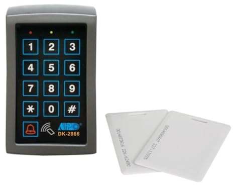 EtiamPro Digitale Codetastatur mit Kartenleser, wetterfestes Design, geeignet für die Unterputzmontage, fortschrittliche Zugangskontrolle mit PIN- und EM-Karten, programmierbare Funktionen,