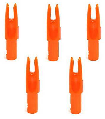 Arrow Nocks 0.246 inch Inside Diameter Inserts 6.20mm 60 Pack for Archery Standard Size(0.244 to 0.246) Arrows (Clear Orange)