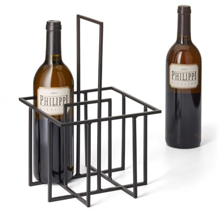 PHILIPPI - CUBO Flaschentragekorb für 4 Weinflaschen - Teil der CUBO Serie