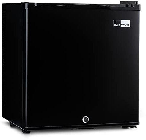 Barcool Bar25 LED - Mini Fridge Black | 25L Mini Bar | Super Quiet for Bedrooms, Hotels & Guesthouses | LED Light + Lockable | Low Energy (25L)…