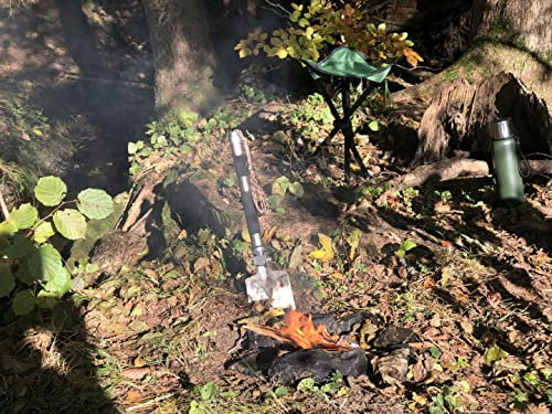 BasicNature Unisex – Erwachsene Travel Dreibeinhocker, Grün, 47 cm